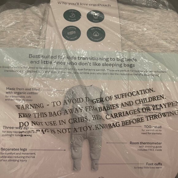 Organic Cotton Baby Sleep Onesie - Picture 8 of 9